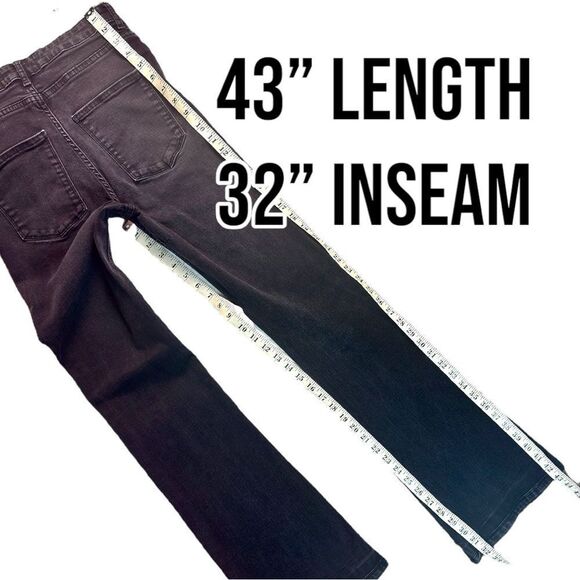 Zara Black Flare Wide Leg Jeans Sz 8 - Picture 7 of 9
